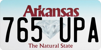 AR license plate 765UPA