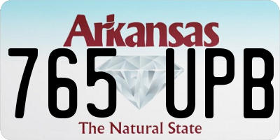 AR license plate 765UPB