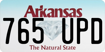 AR license plate 765UPD