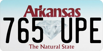 AR license plate 765UPE