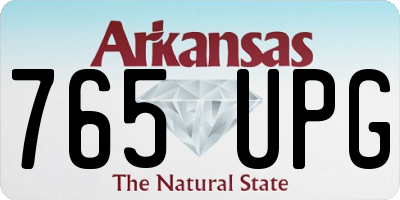 AR license plate 765UPG