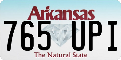 AR license plate 765UPI