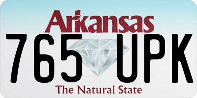 AR license plate 765UPK