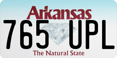AR license plate 765UPL