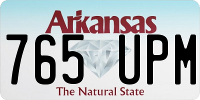 AR license plate 765UPM