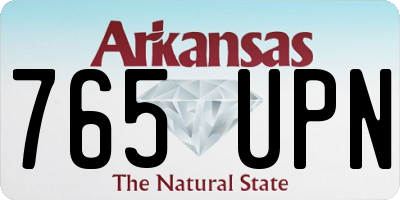 AR license plate 765UPN