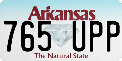 AR license plate 765UPP