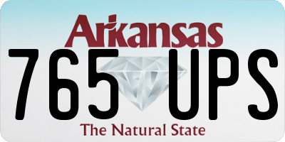 AR license plate 765UPS