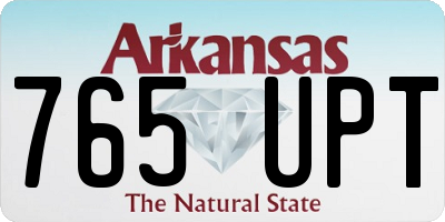 AR license plate 765UPT