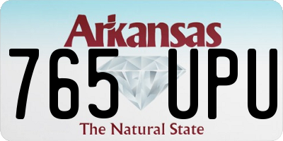 AR license plate 765UPU