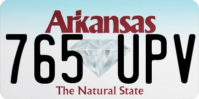 AR license plate 765UPV
