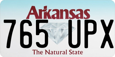 AR license plate 765UPX