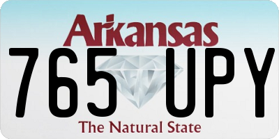 AR license plate 765UPY