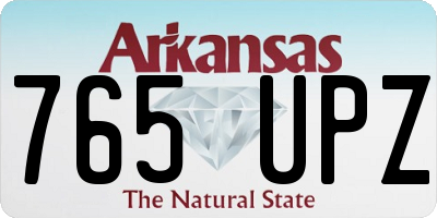 AR license plate 765UPZ