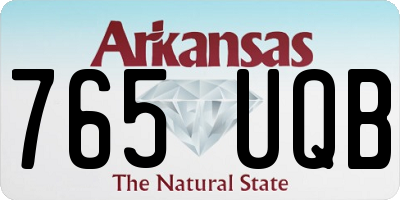 AR license plate 765UQB