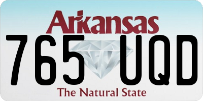 AR license plate 765UQD