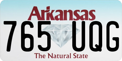 AR license plate 765UQG