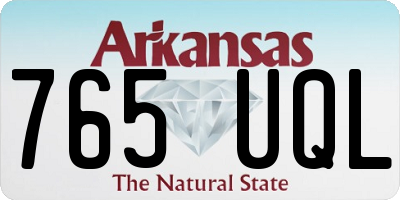 AR license plate 765UQL
