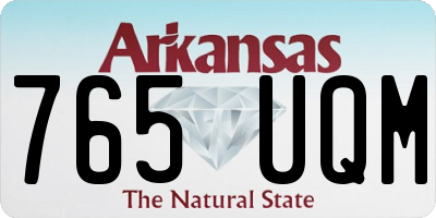 AR license plate 765UQM