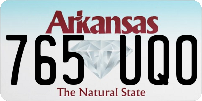 AR license plate 765UQO