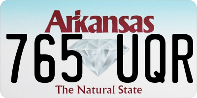 AR license plate 765UQR