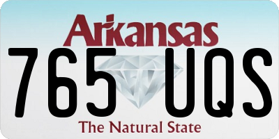 AR license plate 765UQS