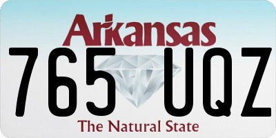 AR license plate 765UQZ