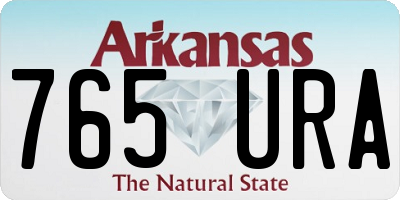 AR license plate 765URA