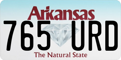 AR license plate 765URD