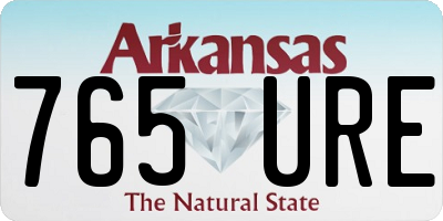 AR license plate 765URE