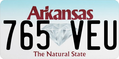 AR license plate 765VEU