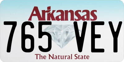 AR license plate 765VEY
