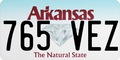 AR license plate 765VEZ