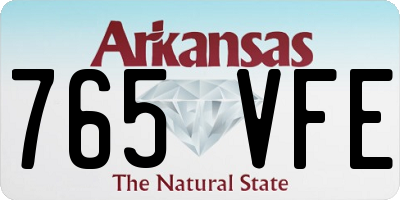 AR license plate 765VFE