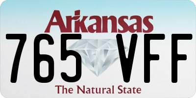 AR license plate 765VFF
