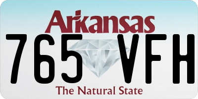AR license plate 765VFH