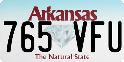 AR license plate 765VFU