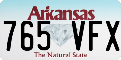 AR license plate 765VFX