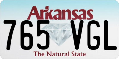 AR license plate 765VGL