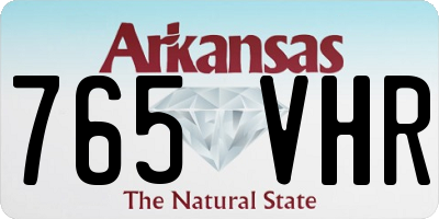 AR license plate 765VHR