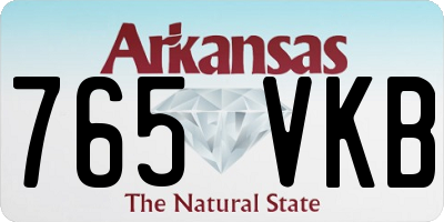 AR license plate 765VKB