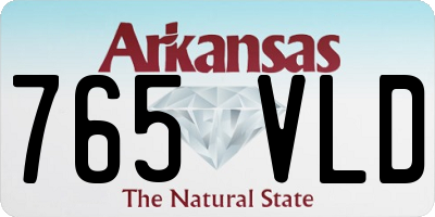AR license plate 765VLD