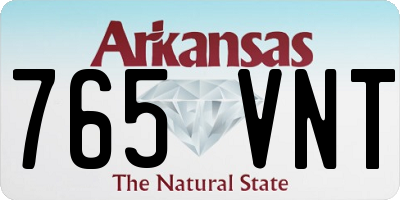 AR license plate 765VNT