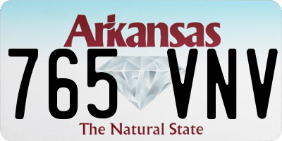 AR license plate 765VNV