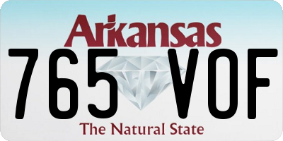AR license plate 765VOF
