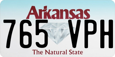 AR license plate 765VPH