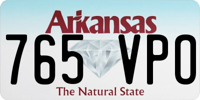 AR license plate 765VPO