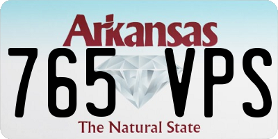 AR license plate 765VPS