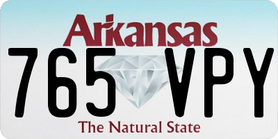 AR license plate 765VPY