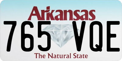 AR license plate 765VQE